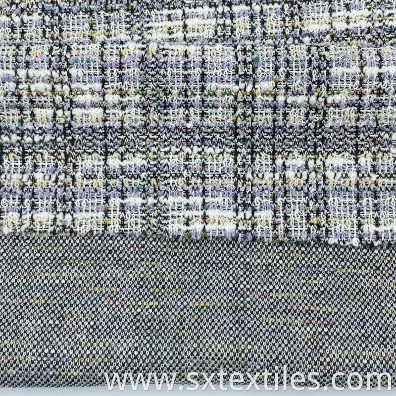 Boucle Knitted Jacquard Fabric Jpg